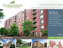 Tablet Screenshot of evergreenpartnershousing.com